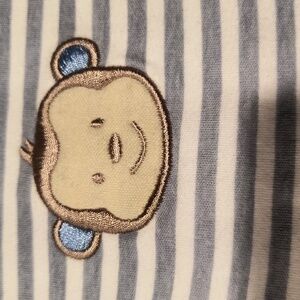 5 PC Baby Blue Bundle - Monkey Business -NB, 0-3 Months - See Below - EUC